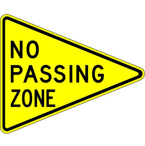 no passing zone sign